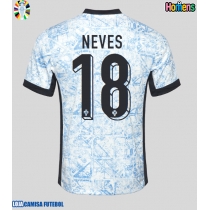 Camisa de Futebol Portugal Ruben Neves #18 Equipamento Secundário Europeu 2024 Manga Curta